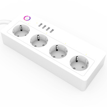 Best Selling 16A EU Plug Outlet Surge Protector Power Strip With 4 USB 4 Outlets Power Strips Tower Extension Cord
